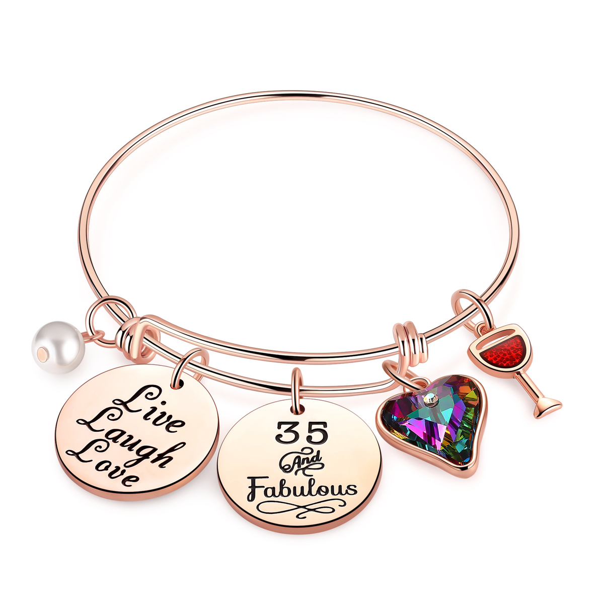 Turandoss Birthday Bracelet Gift for Girls Women, Year Old Gifts for Girls Kids, Heart Number Charm Bracelets, Happy 25th Birthday for Mom Wife Her