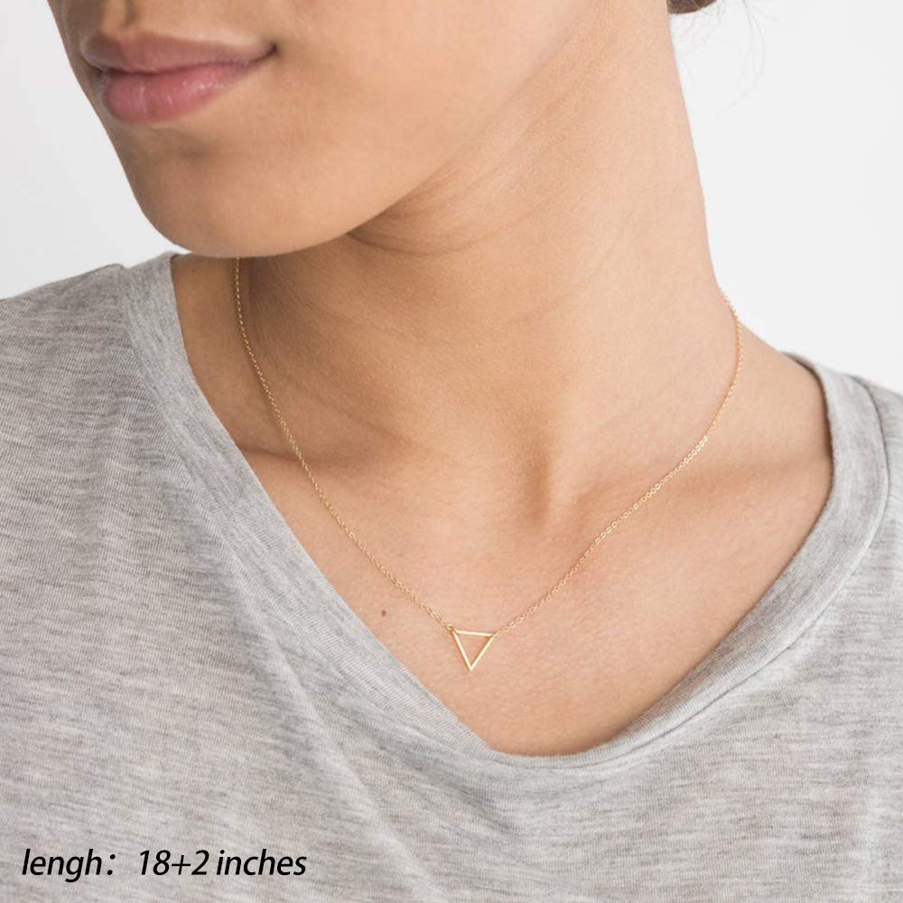 3PCS - Chain&Triangle&Bar Layered Necklaces for Women