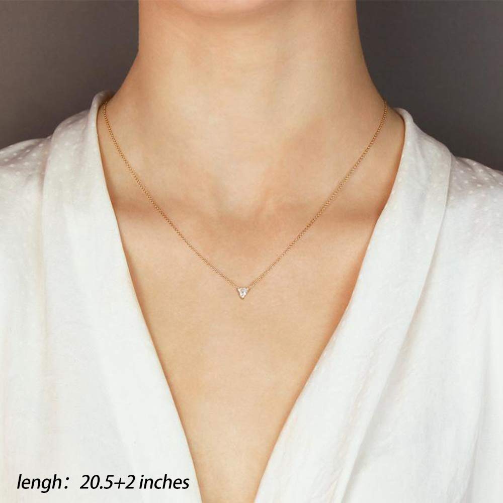 3PCS - Circle&CZ Triangle&Circle Lariat Layered Necklaces for Women
