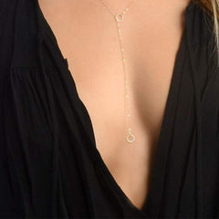 3PCS - Circle&CZ Triangle&Circle Lariat Layered Necklaces for Women