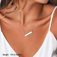 3PCS - Coin&Bar&Hammered Disc Layered Necklaces for Women