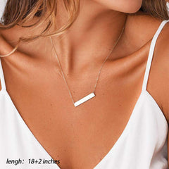 3PCS - Dove&Bar&Hammered Disc Gold Layered Necklaces for Women