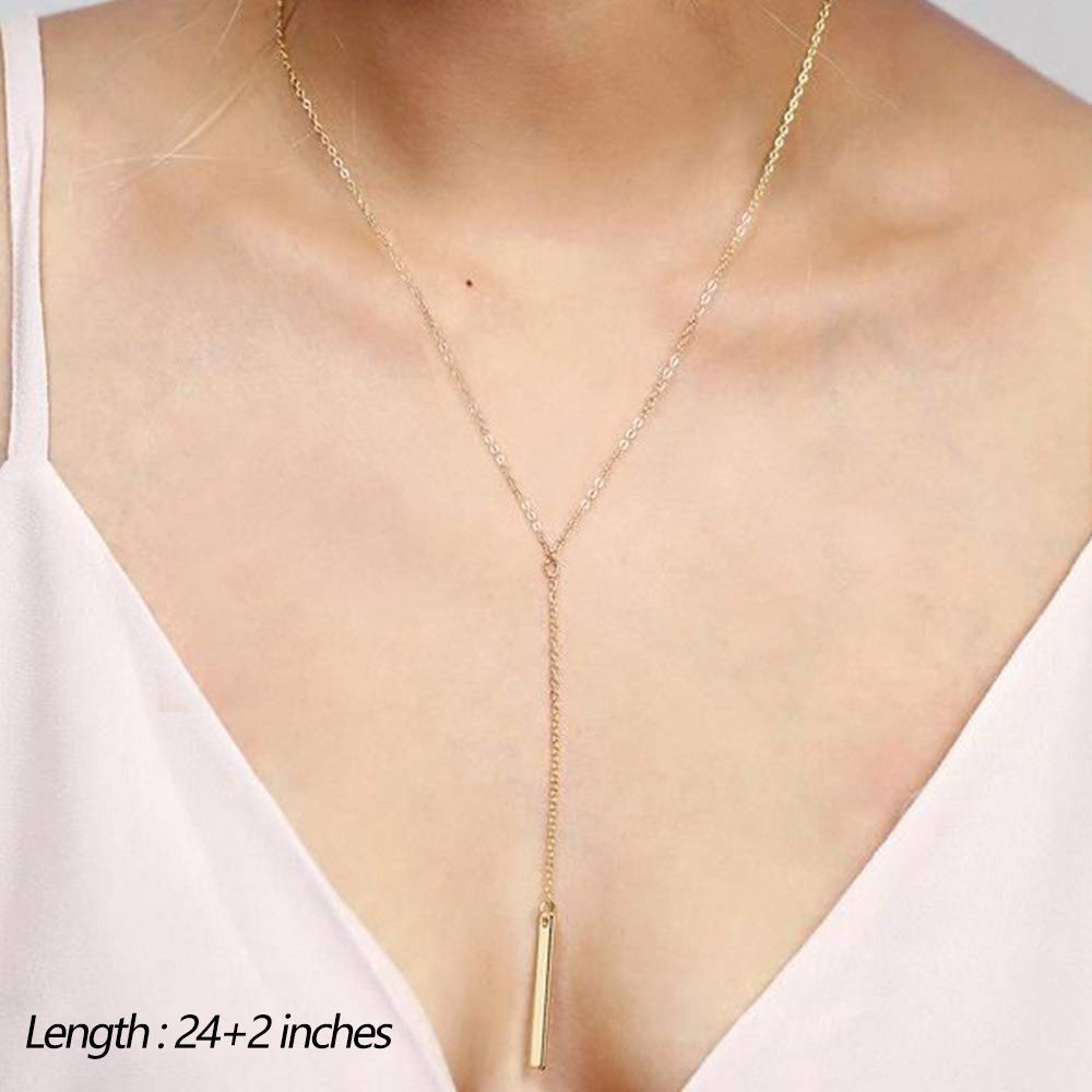 3PCS Pearl&Curved Bar&Bar Dainty Layered Choker Necklace
