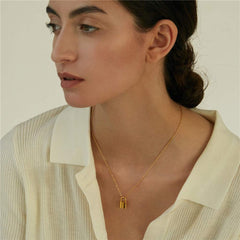 3PCS Pearls&Beads Chain&Lock Dainty Layered Choker Necklace