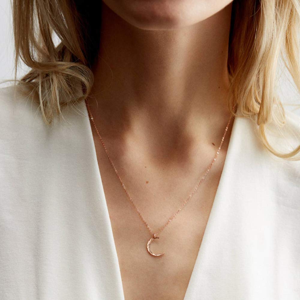 3PCS - Rose Gold New Moon&Full Moon&Crescent Moon Layered Necklaces for Women