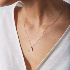3PCS - Rose Gold New Moon&Full Moon&Crescent Moon Layered Necklaces for Women