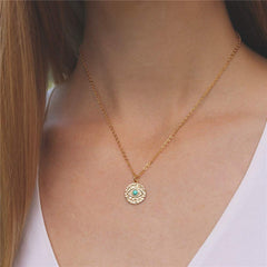 3PCS Snake Chain&Link Chain&Evil Eye Dainty Layered Choker Necklace