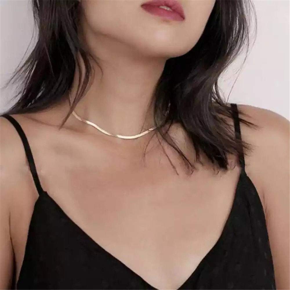 3PCS Snake Chain&Link Chain&Evil Eye Dainty Layered Choker Necklace