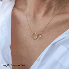3PCS Two Circles&Bar&Hammered Disc Dainty Layered Choker Necklace