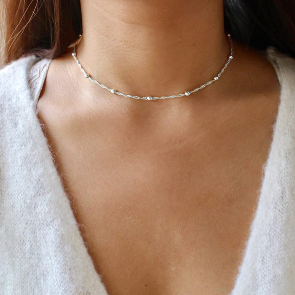 3PCS - Chain&Triangle&Bar Layered Necklaces for Women