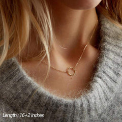 3PCS Circle&Bar&Disc Dainty Layered Choker Necklace