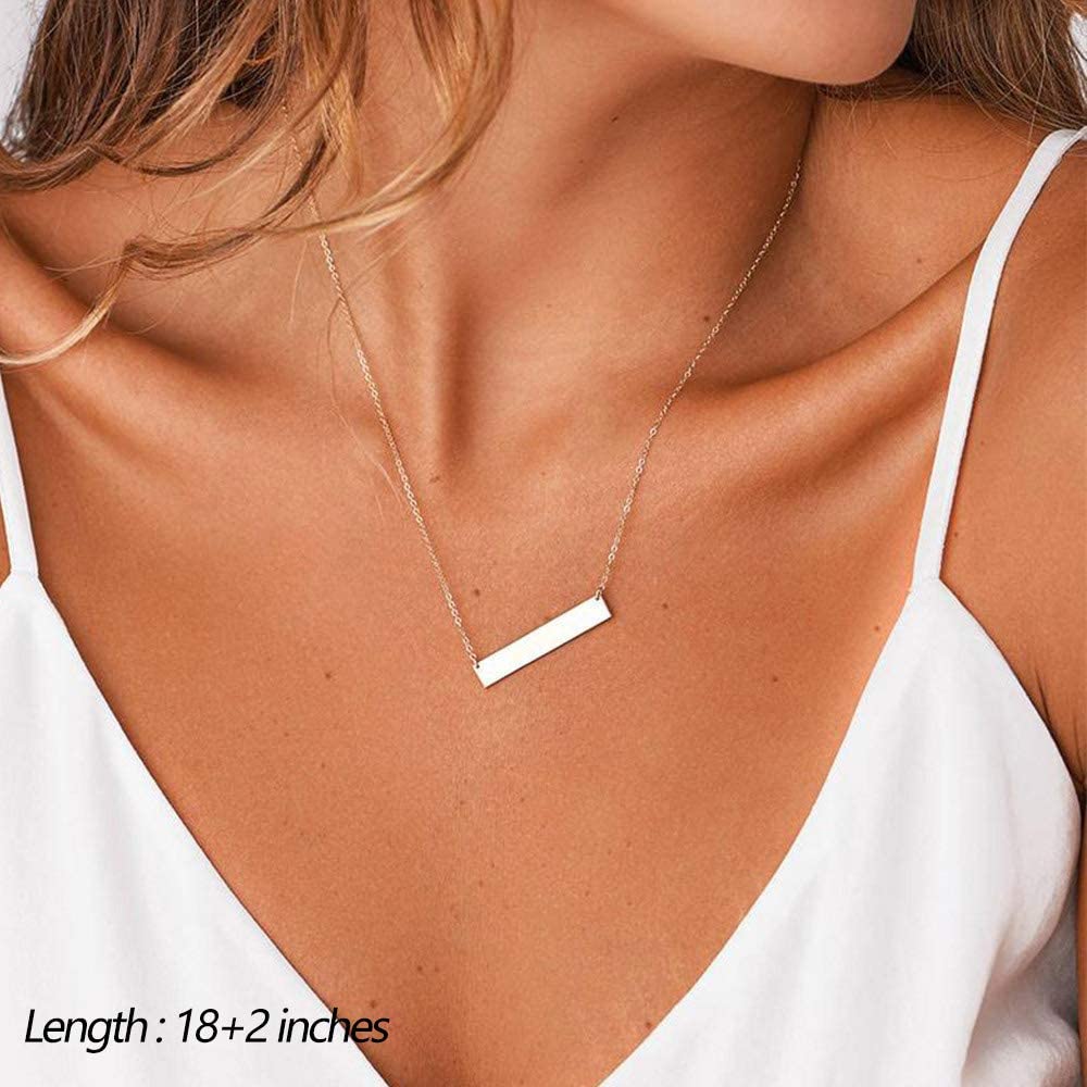 3PCS Pearls&Bar&Hammered Disc Dainty Layered Choker Necklace