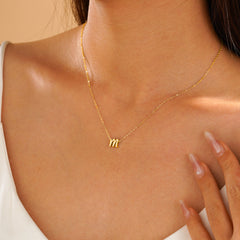 Turandoss S925 Sterling Silver Initial Necklace for Women Girls, Dainty 18K Gold Letter Necklace, Gold Jewelry for Women, Gifts for Girls, 16+3Inches