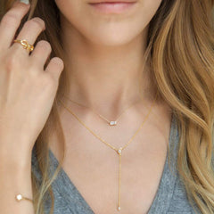 4PCS - Chain&Chain&Hammered Box&Bar Layered Necklaces for Women