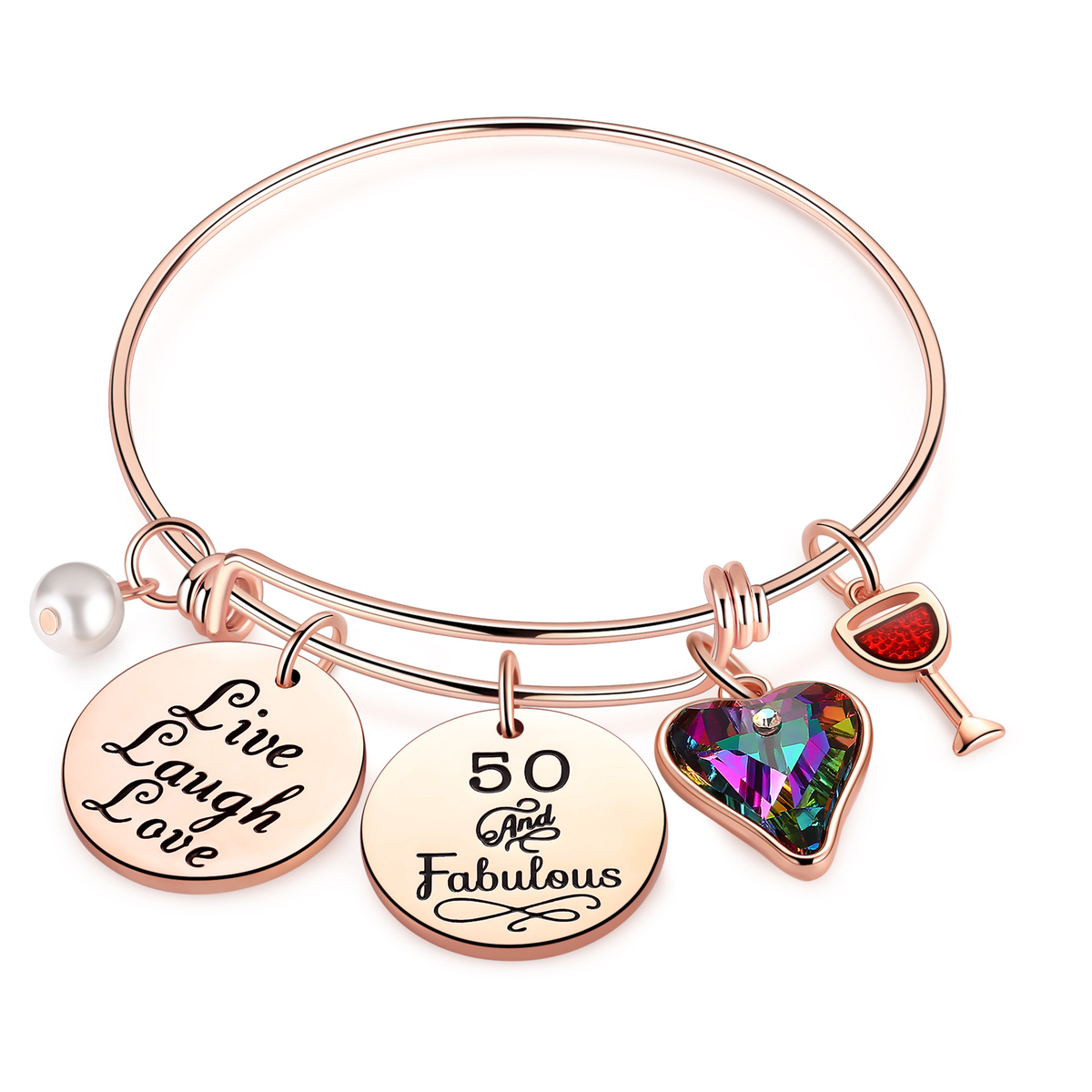 Turandoss Birthday Bracelet Gift for Girls Women, Year Old Gifts for Girls Kids, Heart Number Charm Bracelets, Happy 25th Birthday for Mom Wife Her