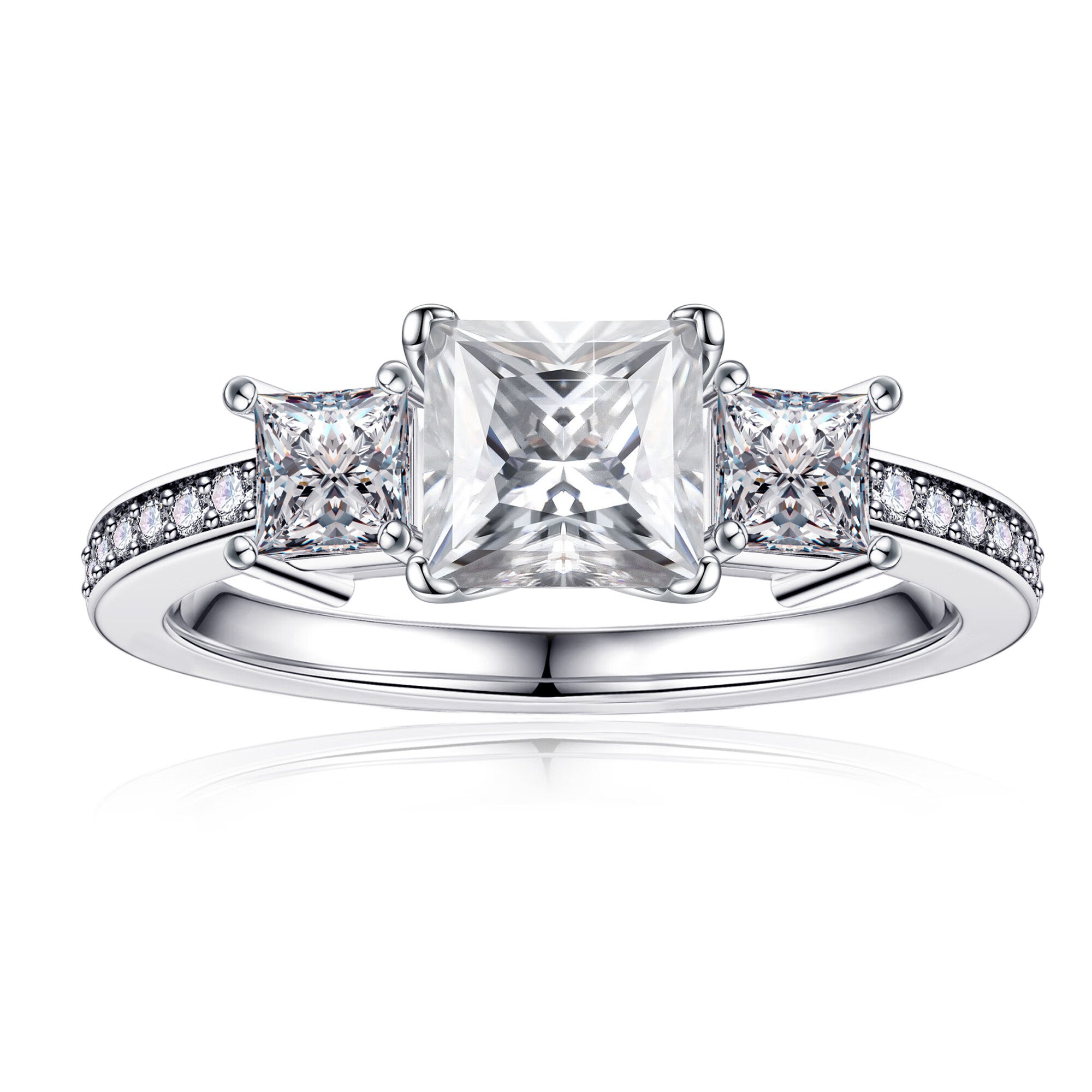 Turandoss 1.5 Carat Moissanite oval Cut Engagement Rings for Women 925 Sterling Silver Diamond Ring Promise Rings for Women