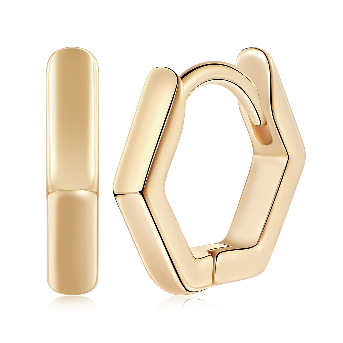 Turandoss 18K Gold Huggie Hoop Earrings for Women Girls - S925 Sterling Silver Post Diamond Clip on Hoop Earrings Hypoallergenic, Christmas Gifts