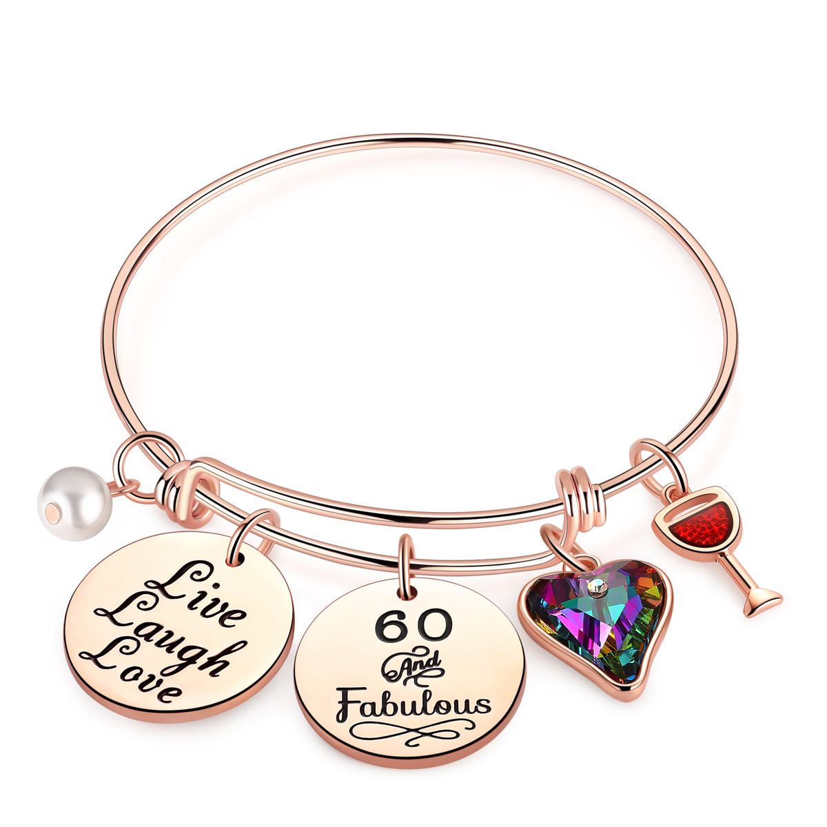 Turandoss Birthday Bracelet Gift for Girls Women, Year Old Gifts for Girls Kids, Heart Number Charm Bracelets, Happy 25th Birthday for Mom Wife Her