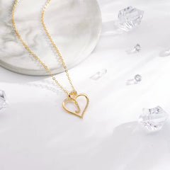 Turandoss Heart Initial Necklace for Women, 14K Gold Pendant Necklace for Girls