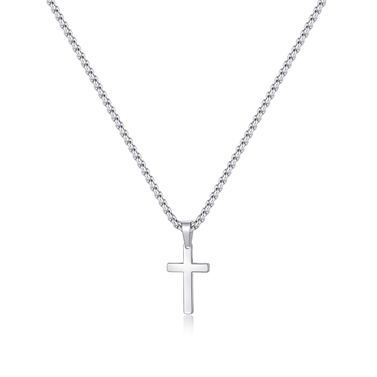 Turandoss Cross Necklace for Men Boys, Gold Silver Black Cross Pendant Necklace, Fathers Day Gifts for Men Boys Husband, Birthday Gifts for Son, 20In