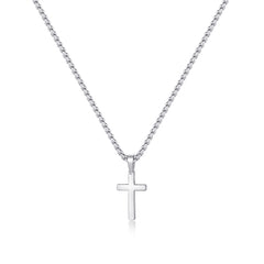 Turandoss Cross Necklace for Men Boys, Gold Silver Black Cross Pendant Necklace, Fathers Day Gifts for Men Boys Husband, Birthday Gifts for Son, 20In