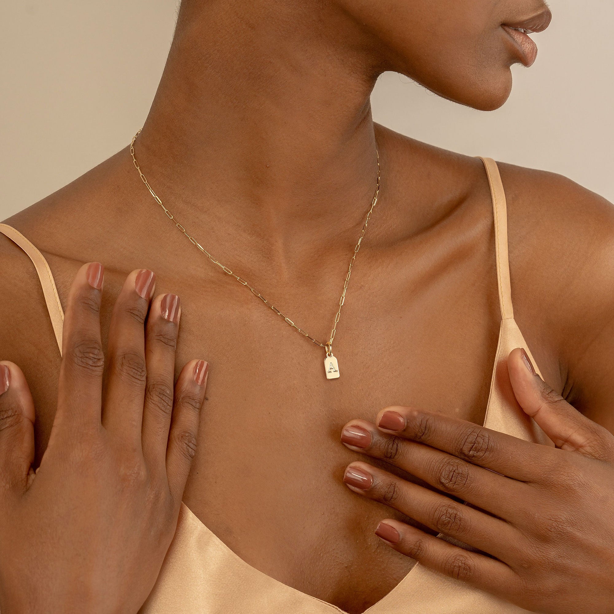 Trendy Letter Dainty Gold Necklace