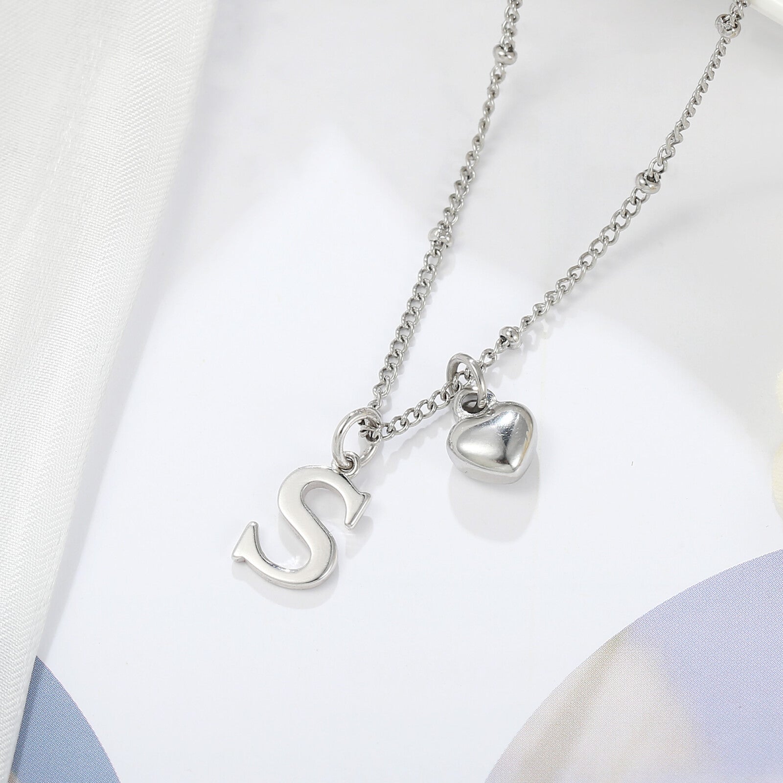 Heart Initial Necklace