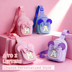 Turandoss Initial Crossbody Bags for Kids Girls,Cute Letter Sling Bag, Fanny Pack for Kids, Personalized Birthday Gifts for 6-13 Year Old Girl