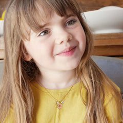 Turandoss Flower Initial Necklace for Girls  - 14K Gold Plated Flower Pendant Heart Initial Necklace Gift for Girls