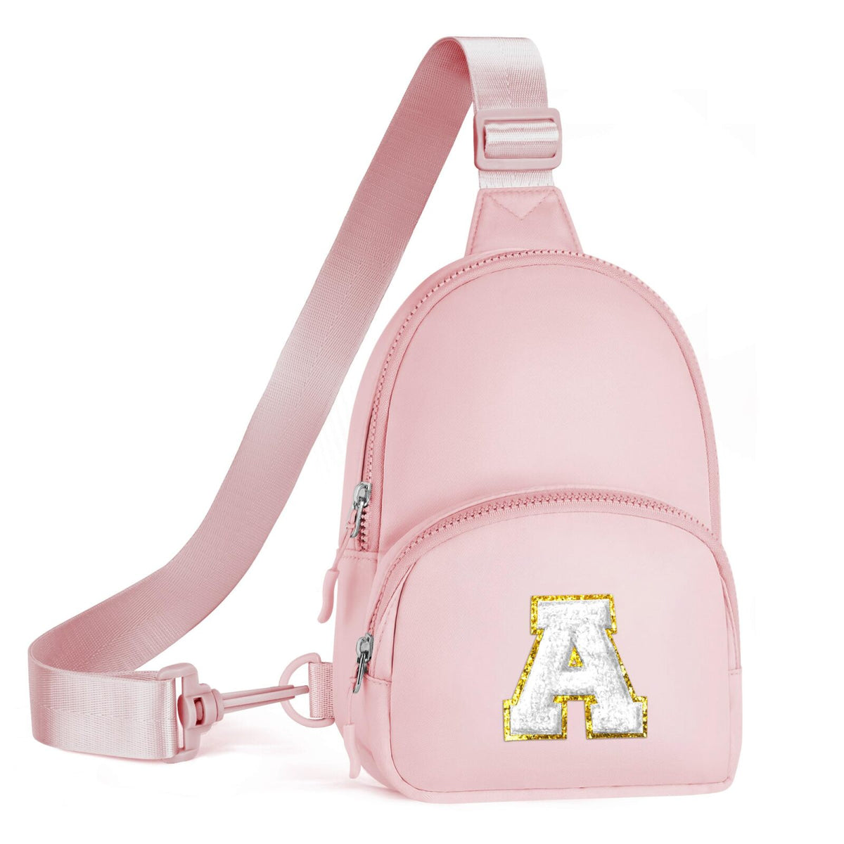 Turandoss Initial Crossbody Bags for Kids Girls,Cute Letter Sling Bag, Fanny Pack for Kids, Personalized Birthday Gifts for 6-13 Year Old Girl