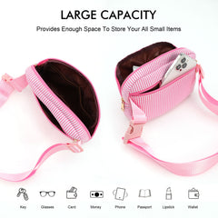 Turandoss Initial Fanny Pack for Women Girls, Small Crossbody Bag Belt Sling Bag, Travel Purse for Women, Birthday Gifts for 6-13 Year Old Girl