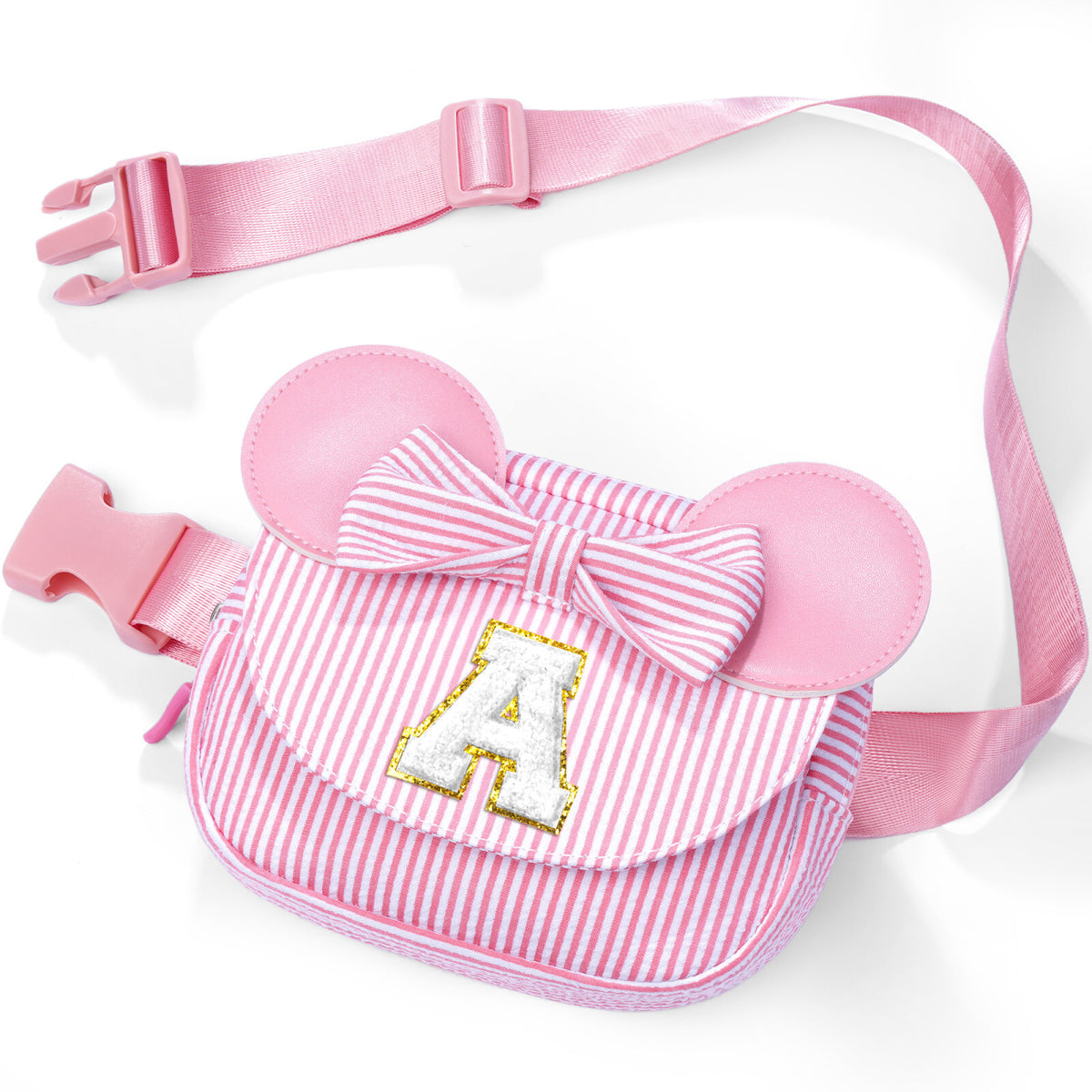 Turandoss Initial Fanny Pack for Kids Girls, Small Crossbody Bags Belt Sling Bag, Travel Purse for Kids, Birthday Gift for 6-13 Year Old Girl
