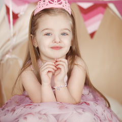 Turandoss Unicorn Bracelet Gifts for Girls - Pink Pearl and Rhinestone Balls Heart Initial Unicorn Bracelets Jewelry Birthday Gifts for Daugher