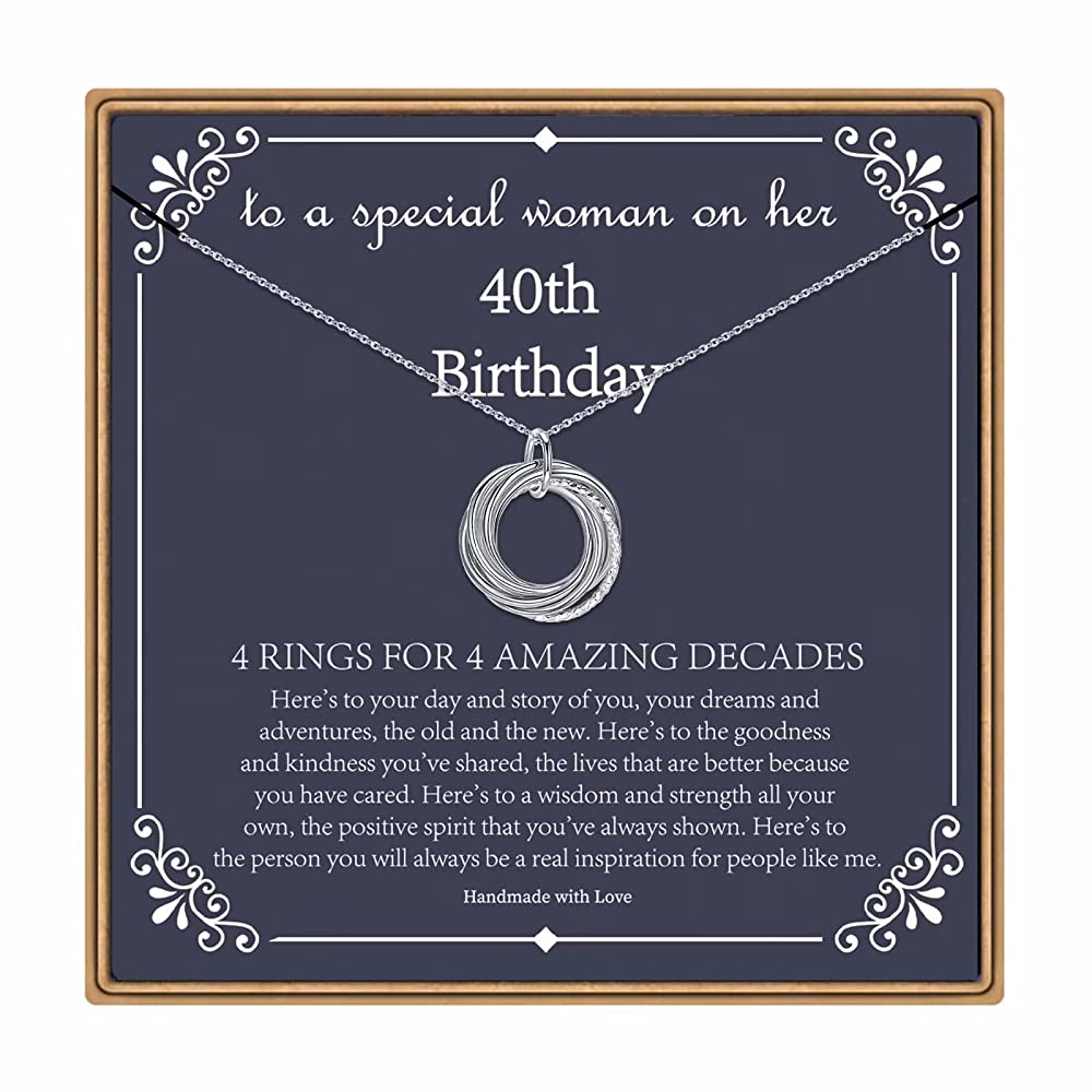 Turandoss Graduation Gift, Sterling Silver Circle Chain Necklace for Her