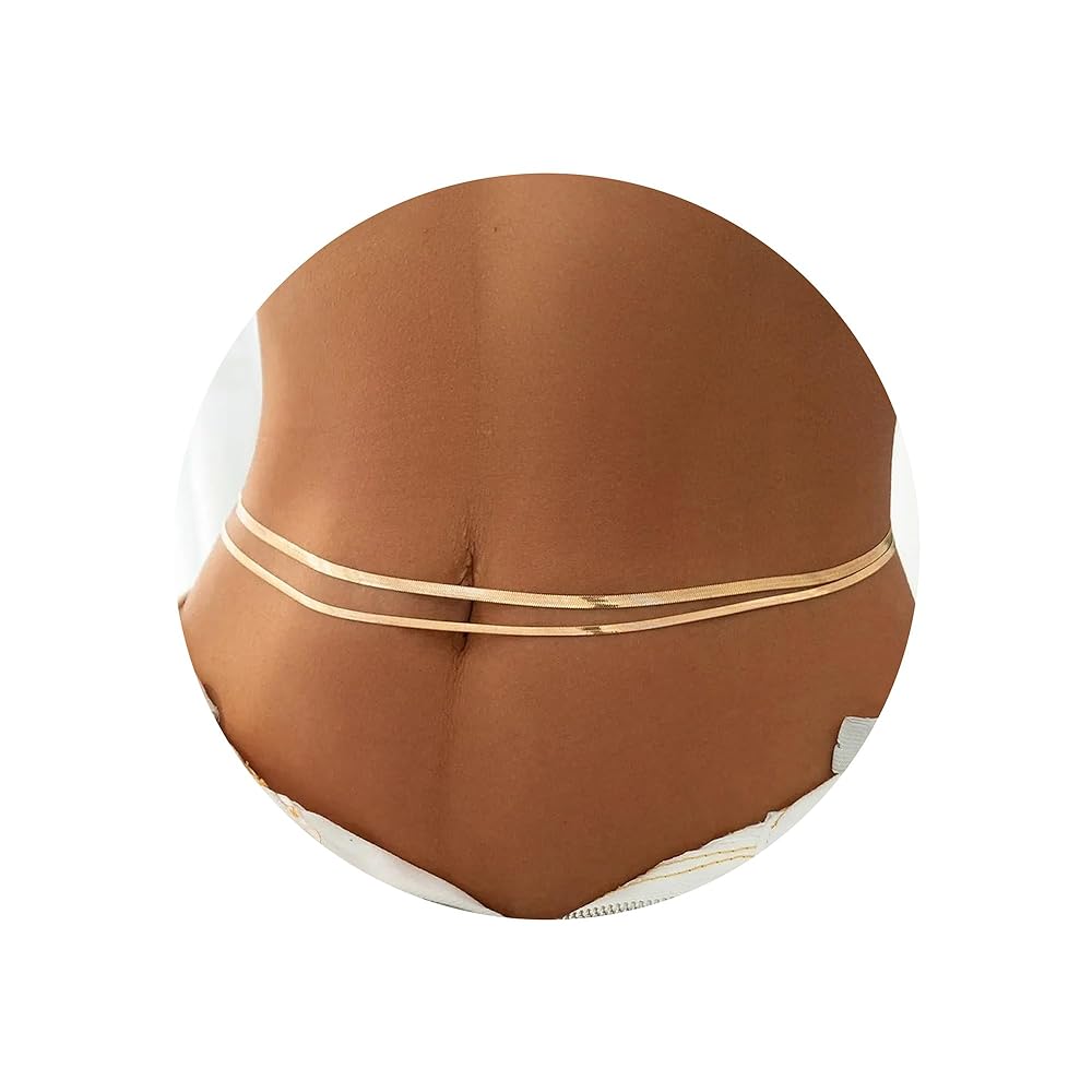 Turandoss 18K Gold Waist Chain for Women - Layered Snake Body Chain Adjustable, Sexy Belly Chains Waterproof, Birthday Christmas Gifts for Women