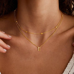 Turandoss Initial Necklaces for Women,18K Gold Plated Personalized Jewelry Gifts
