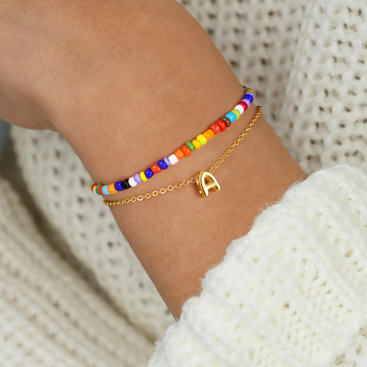 Layered Boho Link Charm Bracelets