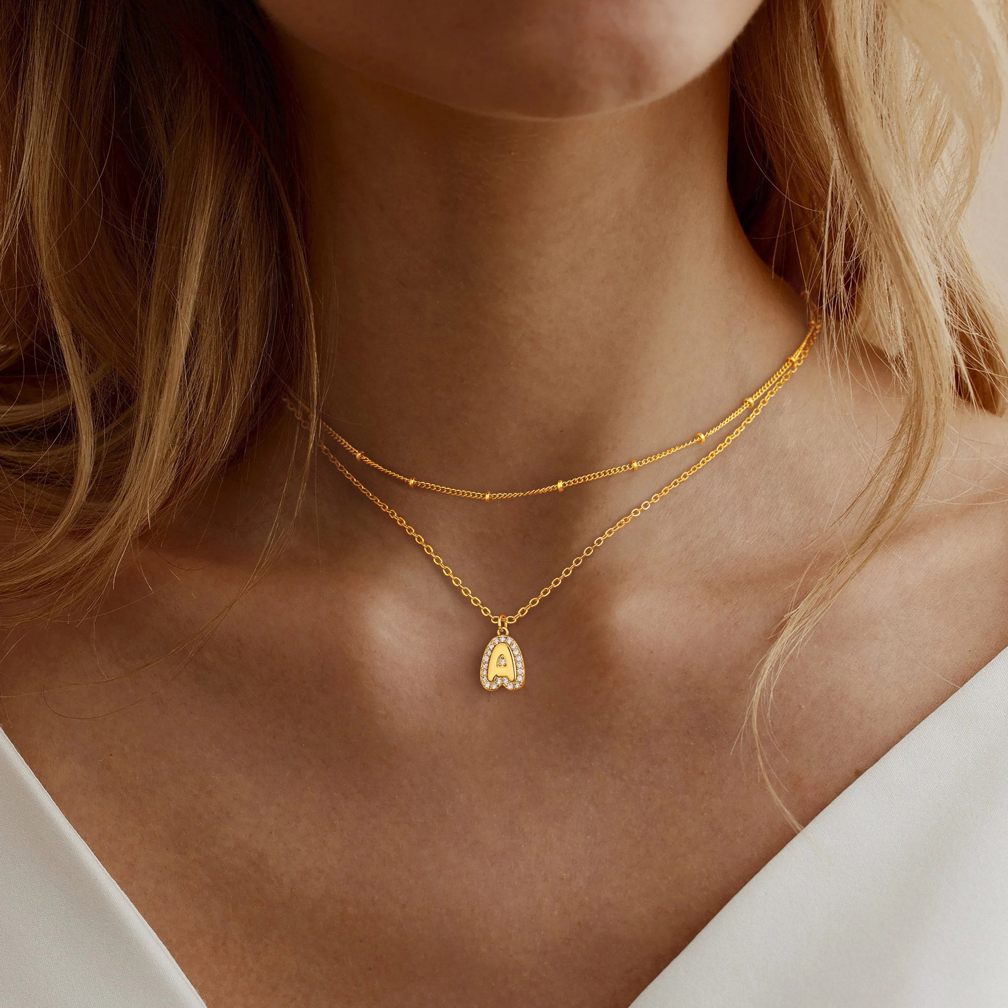 Layered Gold Bubble Necklaces for Women