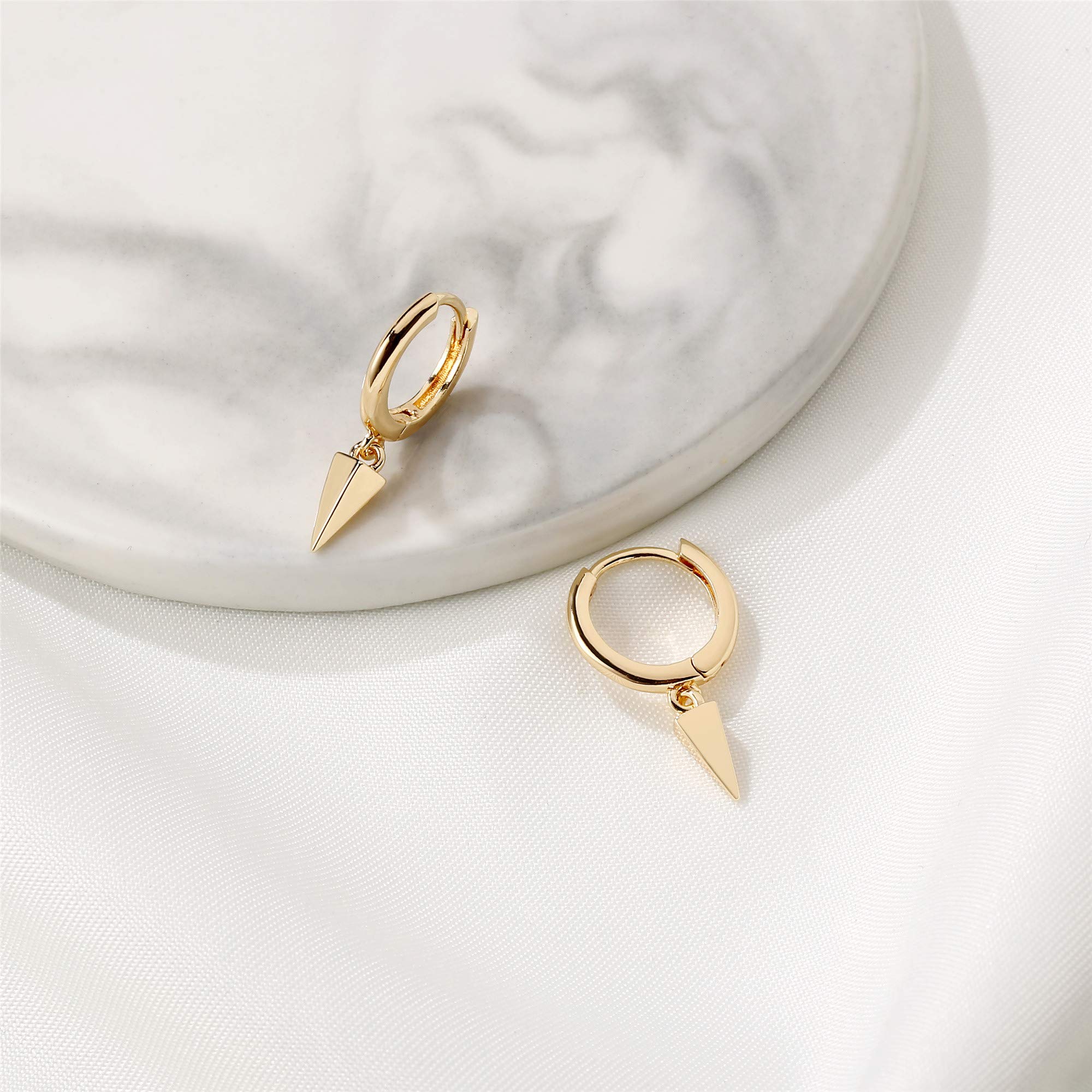 Awl Earrings Gold Plated Hoop