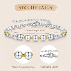 Turandoss 30th Birthday Gifts for Women 30th Birthday Bracelets Gifts for Women 30 Year Old Gift for Woman Her Happy Birthday Gift for 30 Year Old Woman Beaded Bracelets Jewelry