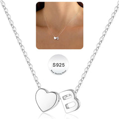 Turandoss Heart Necklaces for Women Trendy S925 Sterling Silver Tiny Heart Initial Dainty Heart Birthday Teacher Appreciation Mothers Day Graduation Gifts for Her Mom Kids Teen Girls Wife Ideas