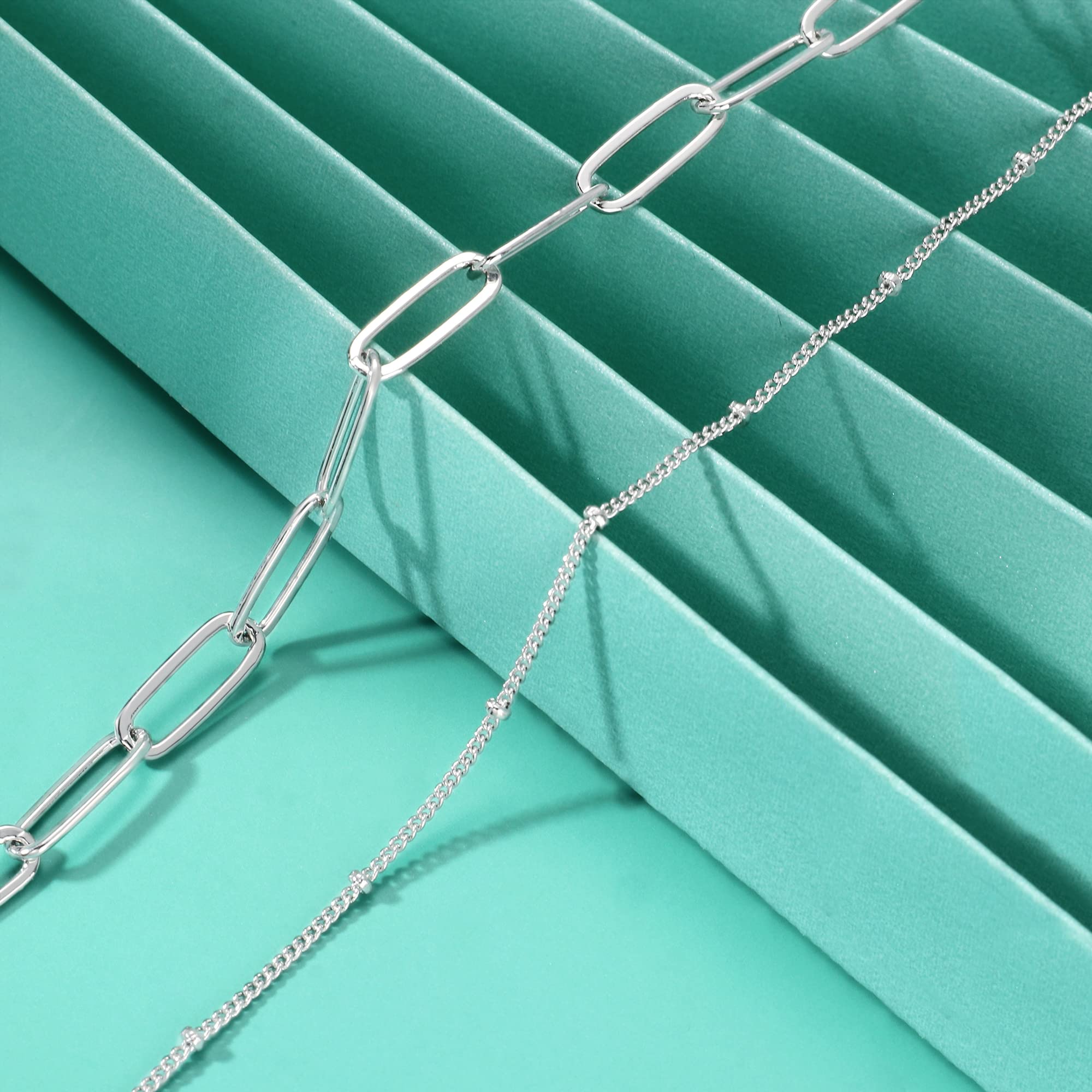 Beads Chain&Oval chain Dainty Gold Bracelets for Women