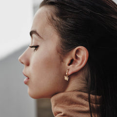Turandoss Graduation Gift, Hypoallergenic Evil Eye Huggie Hoop Earrings, S925 Sterling Silver 14K Gold Plated CZ for Women