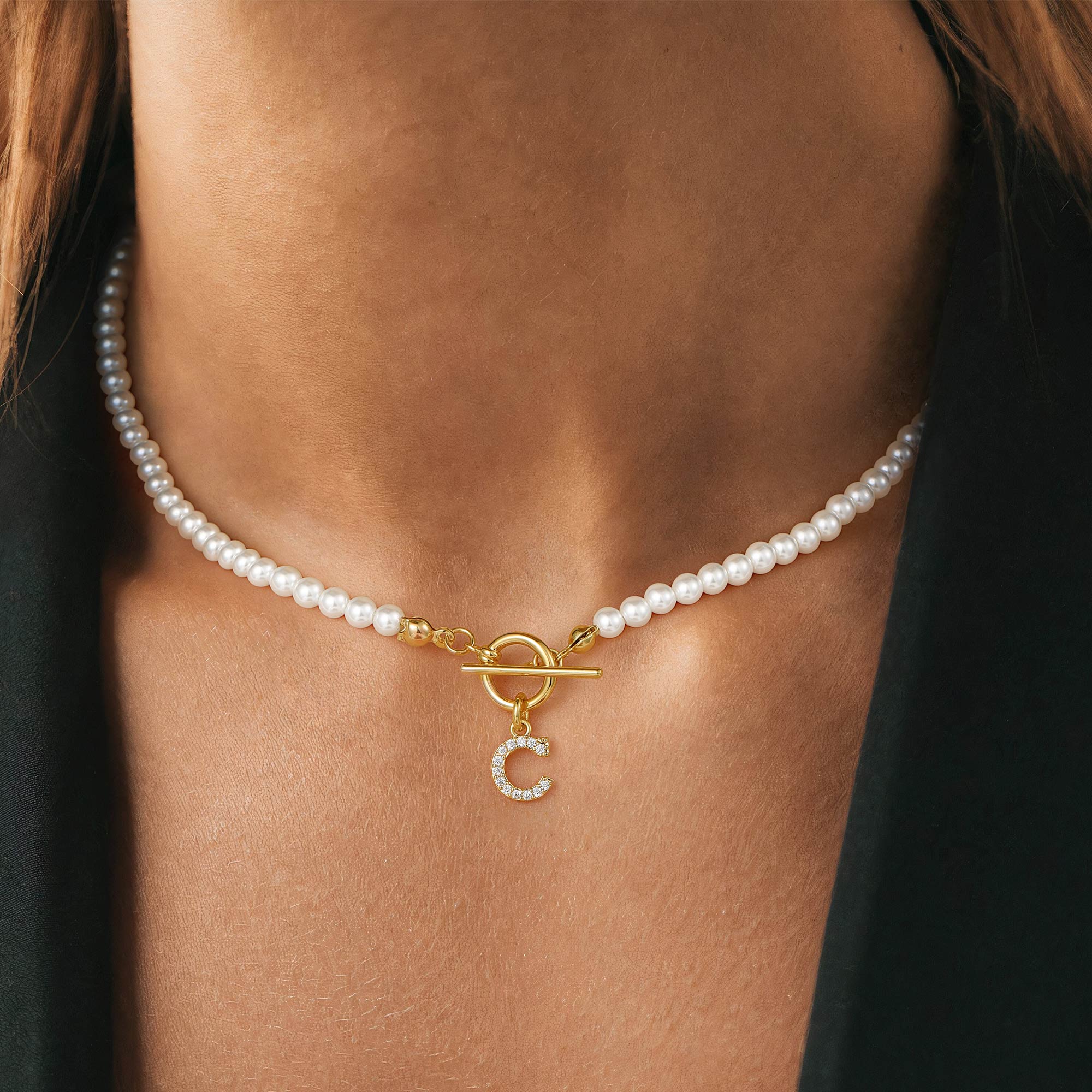Initial Pearl Necklaces for Women