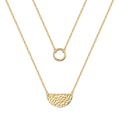 Circle& Half Moon Dainty Gold Choker Necklaces