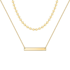 Coins&Bar Dainty Gold Choker Necklaces