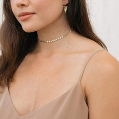 Coins&Drop Coin Dainty Gold Choker Necklaces