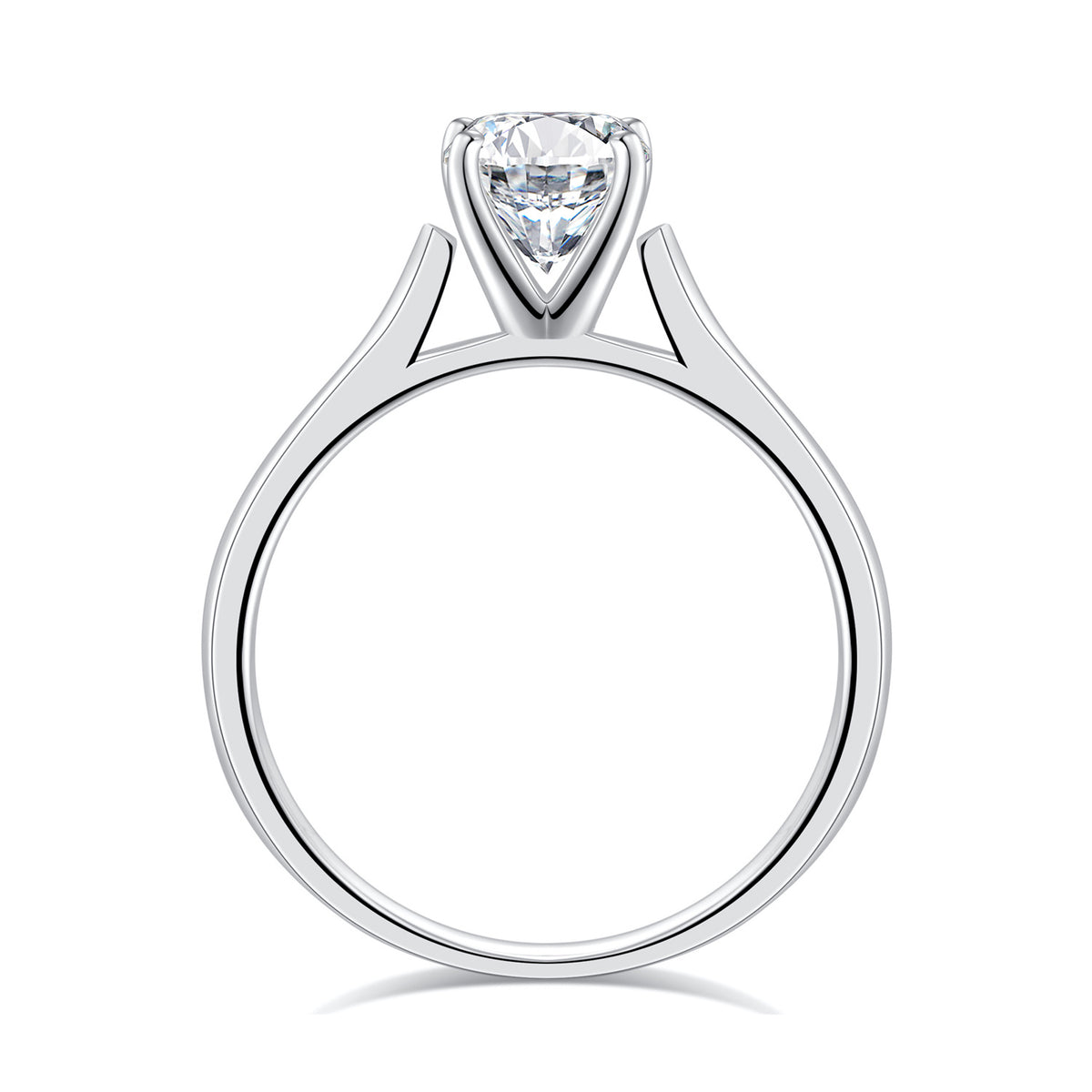 Turandoss 1.5 Carat Moissanite oval Cut Engagement Rings for Women 925 Sterling Silver Diamond Ring Promise Rings for Women