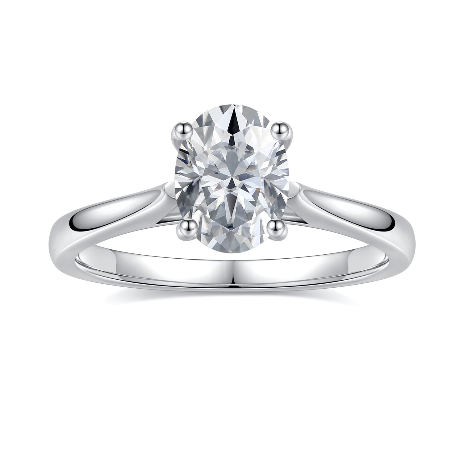 Turandoss 1.5 Carat Moissanite oval Cut Engagement Rings for Women 925 Sterling Silver Diamond Ring Promise Rings for Women