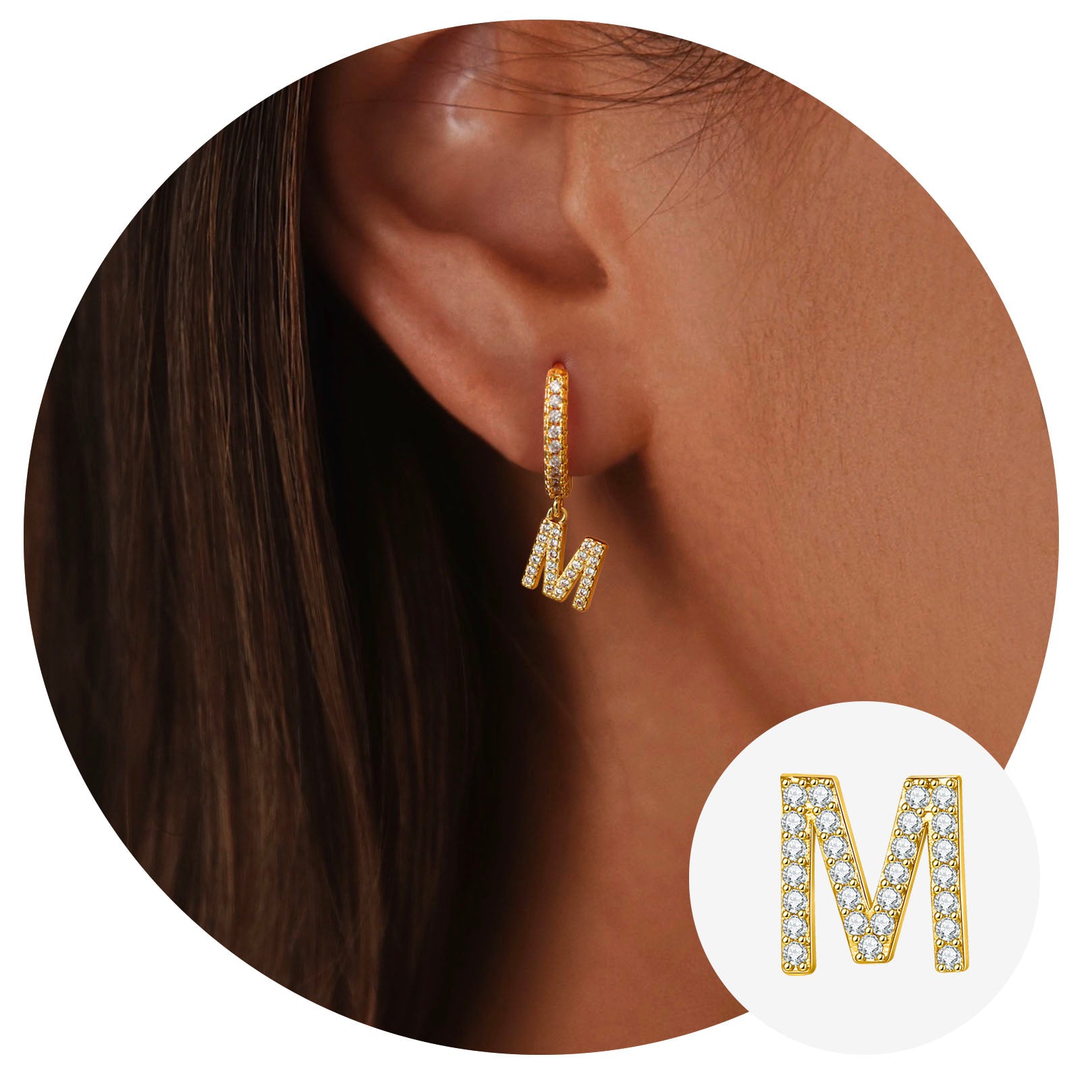 Hypoallergenic Letter Earrings for Girl